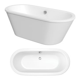 Abacus Vessini 1700X755 Freestanding Bath With White Panel