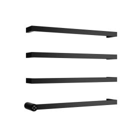 Just Taps ZYON Electric Only Towel Rail Matt Black