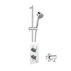 Just Taps Round Thermostat with Slider Rail