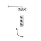 Just Taps Square Thermostat with Extractable Hand Shower and Bath Filler