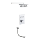 Just Taps Athena 2 Outlet Touch Thermostat with Overhead Shower & Bath Filler