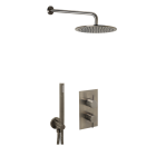 Just Taps Vos Shower Combination 2 outlet Brushed Black