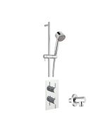 Just Taps Round Thermostat with Slider Rail
