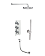 Just Taps Round Thermostat with Overhead Shower