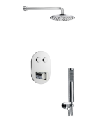 Just Taps Leo 2 Outlet Touch Thermostat with Overhead & Hand Shower