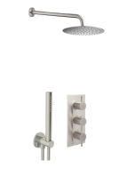Just Taps Inox Concealed Shower Combination 2 Outlets Stainless Steel