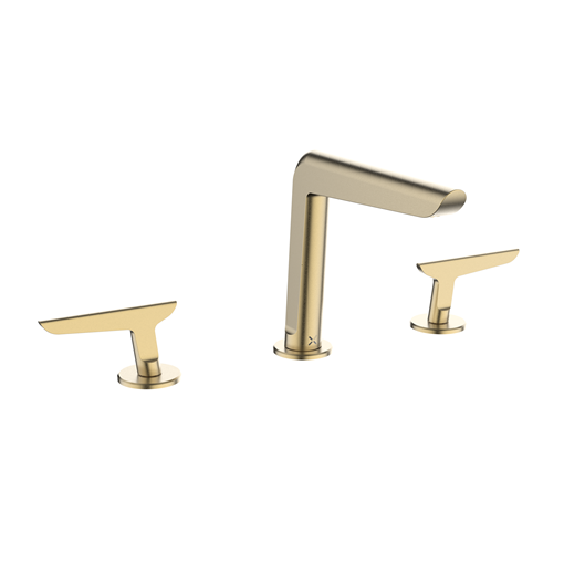Crosswater Brushed Brass Foile Basin 3Hole Set Deck Mounted