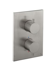 Crosswater MPRO Crossbox 2 Outlet Valve Trimset Brushed Stainless Steel  