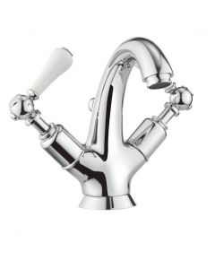 Crosswater Belgravia Lever Highneck Basin Monobloc with Pop-up Waste-Chrome