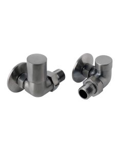 Just Taps VOS Brushed Black Corner Radiator Valve