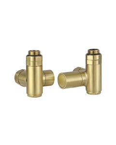 Just Taps Dual Fuel Radiator Valve Brushed Brass