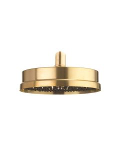Crosswater MPRO Industrial Easy Clean Shower Head 8" - Unlacquered Brushed Brass
