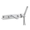 Just Taps Athena Lever 5 Hole Wall Mounted Bath Shower Mixer With Kit
