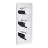 Just Taps Curve Thermostatic Concealed 2 Outlet Shower Valve, Vertical