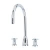 Perrin & Rowe Callisto Kitchen Sink Mixer Tap With C-Spout Crosstop Handle