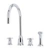 Perrin & Rowe Callisto Kitchen Sink Mixer Tap With C-Spout And Rinse Crosstop Handles