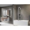 Novellini Aurora 2 - Two Section Bath Screen, Two Hinged