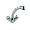 Just Taps Continental Monoblock Sink Mixer, Dual Flow, Swivel Spout
