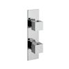 Just Taps Square Slimline Thermostatic Concealed 2 Outlets Shower Valve, Vertical