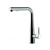 Gessi Proton side lever monobloc mixer with swivel spout and pull-out double jet spray