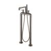 Crosswater UNION Free Standing Bath Filler & Shower Kit Levers Brushed Black Chrome