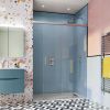 Crosswater Shower Enclosures Design 8 Silver Single Sliding Door with Soft Close 1200mm