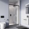 Crosswater Shower Enclosures Clear 6 Matt Black Single Sliding Door 1200mm