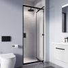 Crosswater Shower Enclosures Clear 6 Matt Black Infold Door 900mm