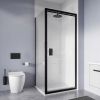 Crosswater Shower Enclosures Clear 6 Matt Black Side Panel 900mm