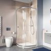 Crosswater Shower Enclosures Clear 6 Silver Quadrant Single Door 900mm