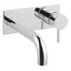 Just Taps Florence Single Lever Wall Mounted Basin Mixer With Back Plate
