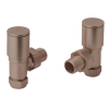 Just Taps VOS Brushed Bronze Angled Radiator Valve