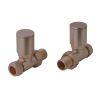 Just Taps Brushed Bronze Straight Radiator Valves