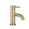 Just Taps Vos Single Lever Mini Basin Mixer-Brushed Brass