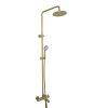 Just Taps VOS Thermostatic Bar valve 3 oulets, adjustable riser and multifunction shower handle-Brushed Brass