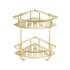 Just Taps Corner Twin Basket-Brushed Brass