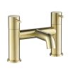 Just Taps Vos Deck Mounted Bath Filler Tap-Brushed Brass
