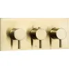 Just Taps VOS Horizontal Thermostatic Concealed 3 Outlets Shower Valve-Brushed Brass