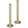 Just Taps Brushed Brass Set of Pipe and Flanges for Radiators Valves 