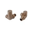 Just Taps VOS Brushed bronze Corner Radiator Valve