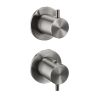 Just Taps VOS Modular Thermostatic Concealed 2 Outlet Shower Valve-Brushed Black
