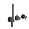 Just Taps VOS Modular Thermostatic Concealed 2 Outlet Shower Valve, Handset Matt Black