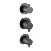 Just Taps VOS Modular Thermostatic Concealed 2 Outlet Shower Valve, Vertical Matt Black
