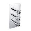 Just Taps Grosvenor Black, Pinch Thermostatic Concealed 2 Outlet Shower Valve, Vertical