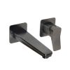 Just Taps HIX Single Lever Wall Mounted Basin Mixer Brushed Black