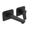 Just Taps Hix Matt Black single lever wall mounted basin mixer