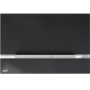 Alca Stripe glass flat flush plate - black