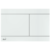 Alca Flat Metal Flush Plate – White