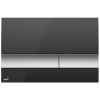 Alca Basic Flush Plate – Black/Matt Chrome