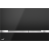 Alca Stripe flat flush plate - black